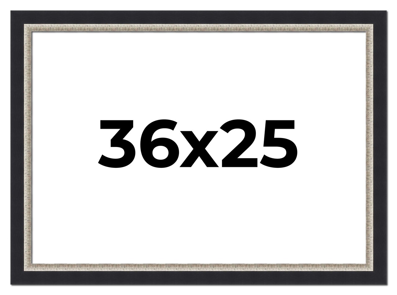 25x36 Embellished Picture Frame with UV-Resistant Acrylic & Acid Free Backing, Available in 3 Finishes - Black, Brown, Gold